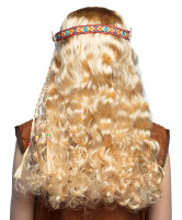 Oversigt: Blond hippie brud parykk