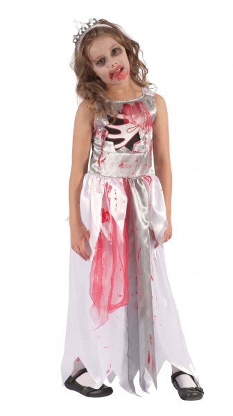 Blutiges Skelett-Kleid für Mädchen