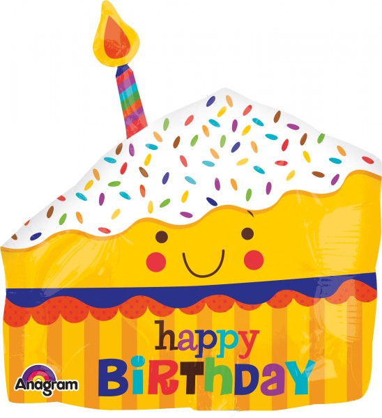 Stabballon Happy Cake Geburtstagsgrüße