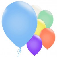 10 bunte Latexballons pastell matt 28cm