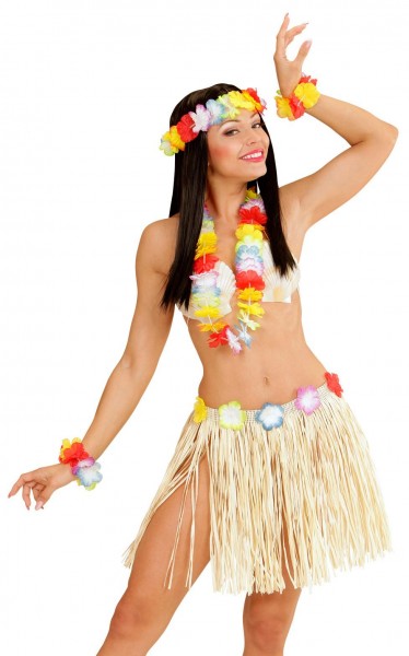 4-piece Hawaiian costume set