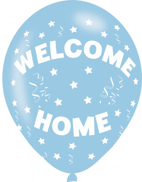 Set de 6 globos de colores Welcome Home 5