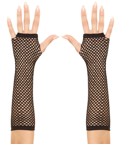 Rękawiczki z czarnej siateczki