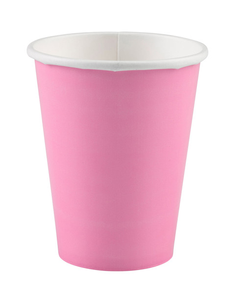20 bicchieri di carta rosa 266 ml