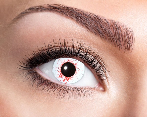 Blodfärgade årliga kontaktlinser