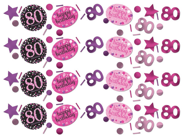 Pink 80th Birthday Streudeko 34g