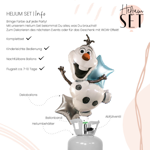 Disney Frozen Olaf Ballonbouquet-Set mit Heliumbehälter 3