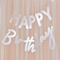 Preview: Transparent Happy Birthday garland 3m