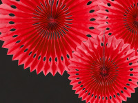 Preview: 3 paper rosettes Kate red