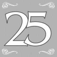 20 Servietten Silberhochzeit 25 Jahre
