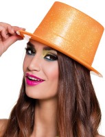 Förhandsgranskning: Orange glitter neon hatt