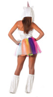 Rainbow Unicorn dame kostume