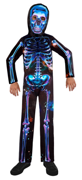 Disfraz fluorescente de esqueleto para niños