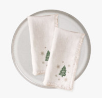 4 linen napkins - Winter Wonders