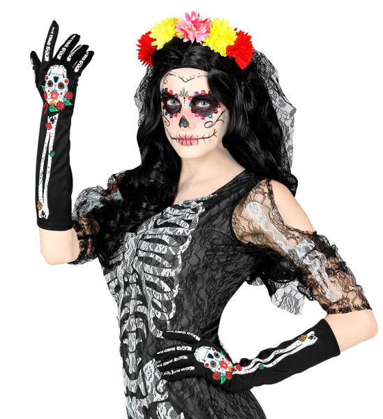 Day of the Dead Gloves for Women