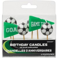 6 candeline per torta del tempo di gioco del calcio