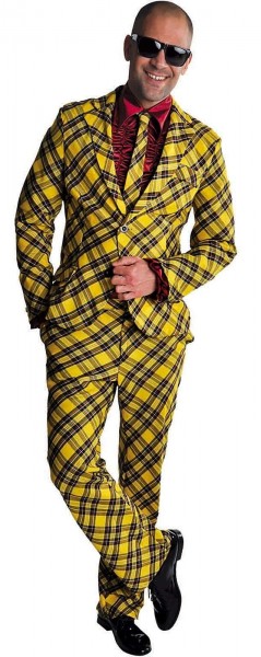 Yellow tartan party suit