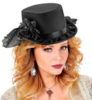 Preview: Top hat for women with tulle