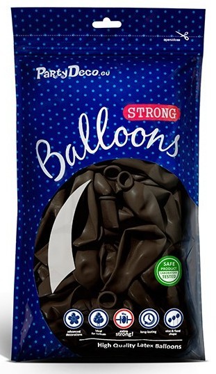 10 Partystar metallic Ballons braun 27cm 2