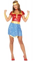 Vista previa: Disfraz de mujer fuerte de super heroína