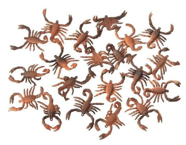 20 scorpions en caoutchouc pour Halloween