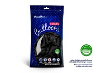Preview: 50 party star balloons black 23cm