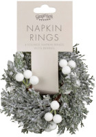Preview: 4 Frosted Berry napkin rings