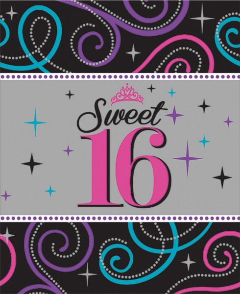 Tovaglia Sweet 16 Birthday Princess 259x137cm