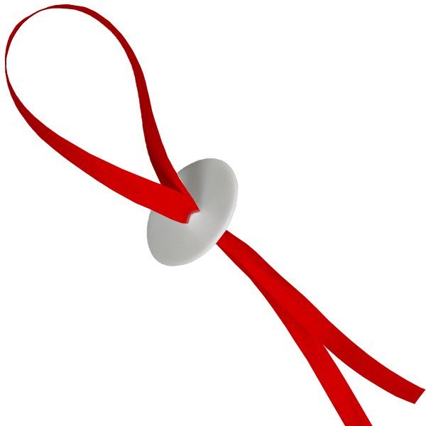 100 balloon closures with ribbon - red 3