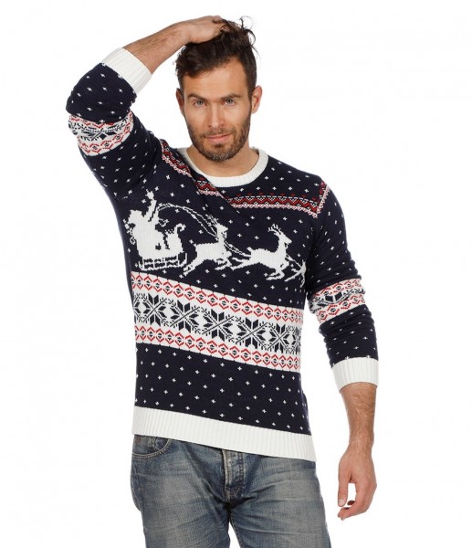 Wzorzysty sweter bożonarodzeniowy Charly