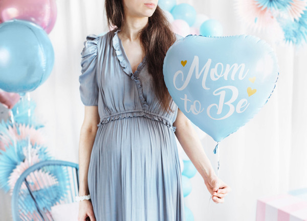 Blauer Mom to be Herzballon 45cm 3