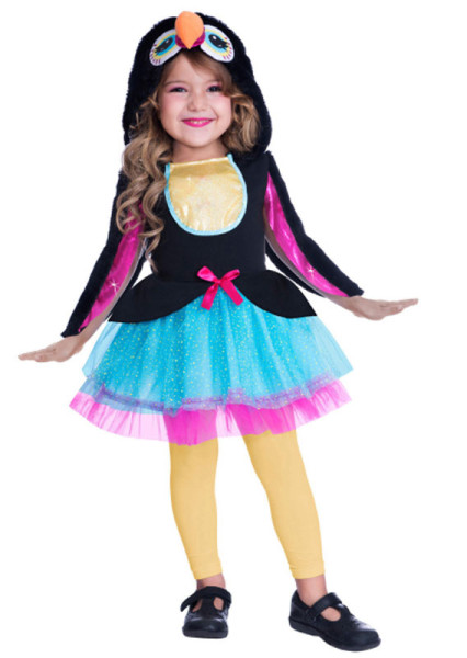 Costume da tucano colorato per bambina