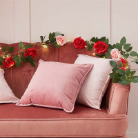 Vista previa: Guirnalda de rosas LED rosa-rojo 1,8m