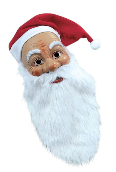 Weihnachtsmann Santa Kunststoff-Maske