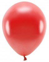 100 ballons éco métalliques rouges 30cm
