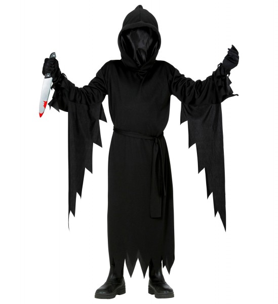 Faceless grim reaper child costume