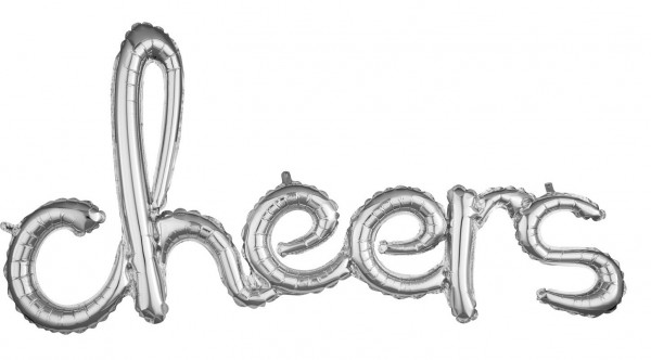Silberner Cheers Schriftzug 1,01m x 53cm