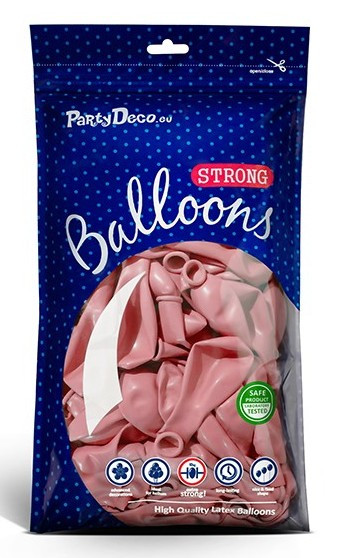 10 balonów Partystar jasnoróżowych 27cm 2