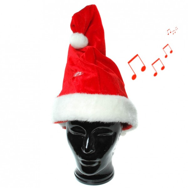 Danse chanter le long du bonnet de Noel