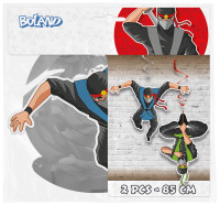 Preview: 2 Ninja Power decorative swirls 85cm