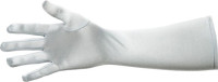 Preview: Classic satin gloves 40cm silver