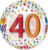 Vorschau: Orbz Ballon Konfetti 40. Geburtstag