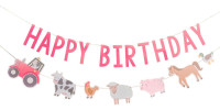 Oversigt: Animal Farm Fødselsdag Garland 2m