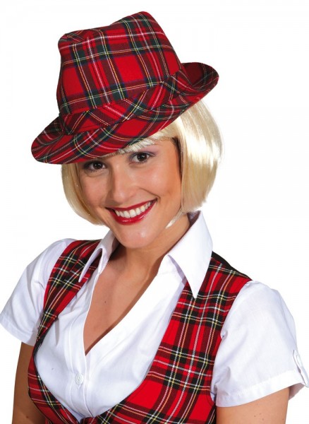 Checkered Scottish hat unisex