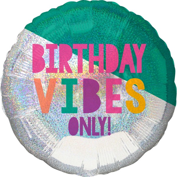 Birthday Vibes folieballong 71cm