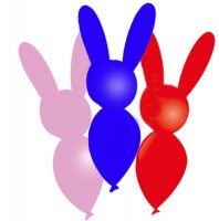 8 colored animals latex balloons 30cm