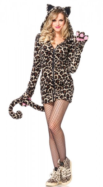 Sexy luipaard dames kostuum