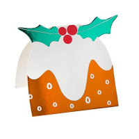 4 Christmas pudding place cards