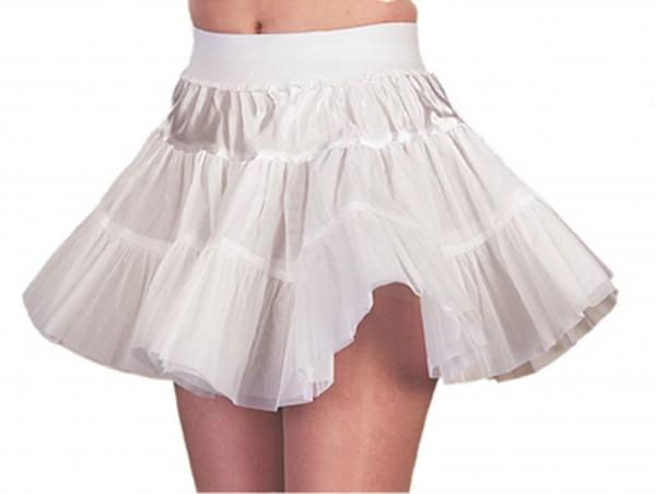 Sweeping petticoat skirt white
