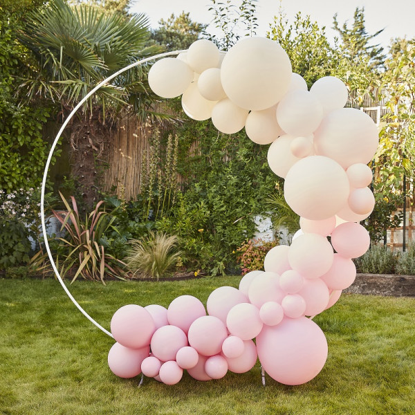 Eco Nude and Pink Balloon Garland 75 stk